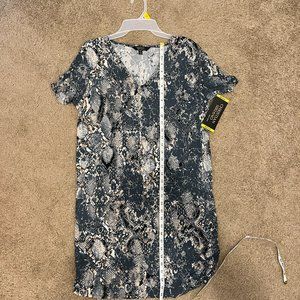Snakeskin V-Neck Tshirt style Dress